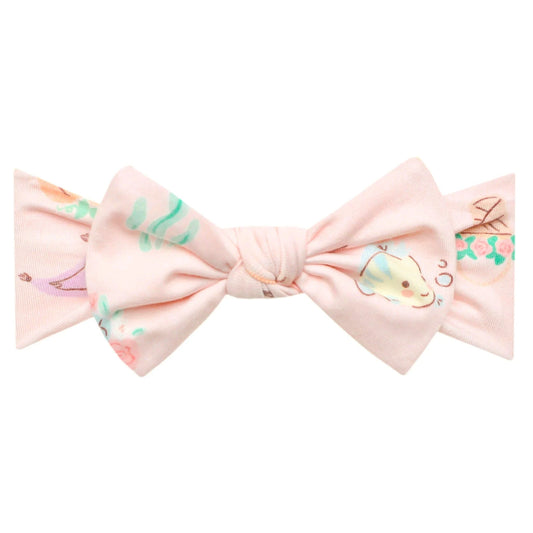 Enchanted Friends Knit Headband Bow Copper Pearl Lil Tulips