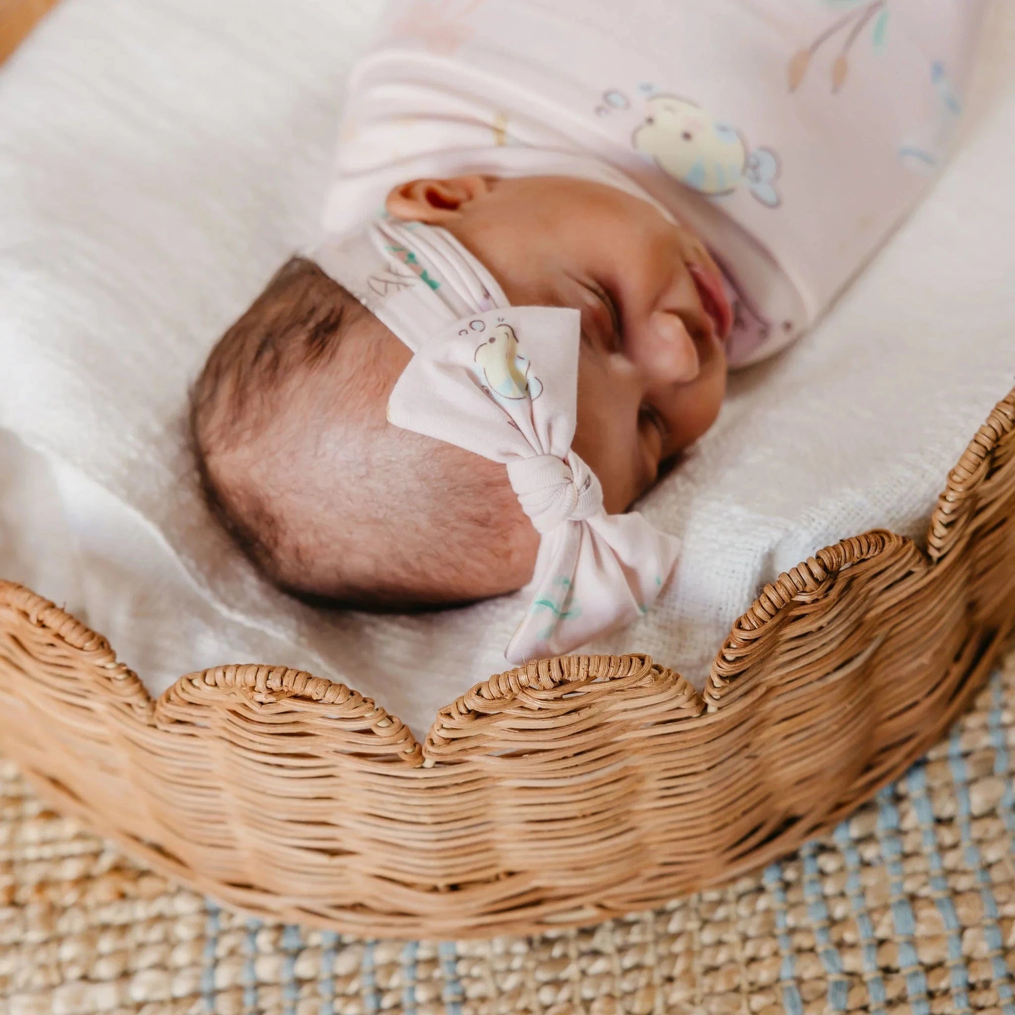 Enchanted Friends Knit Headband Bow Copper Pearl Lil Tulips