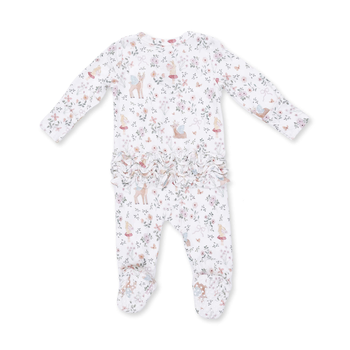 Enchanted Woodland - 2 Way Ruffle Back Zipper Footie Angel Dear Lil Tulips