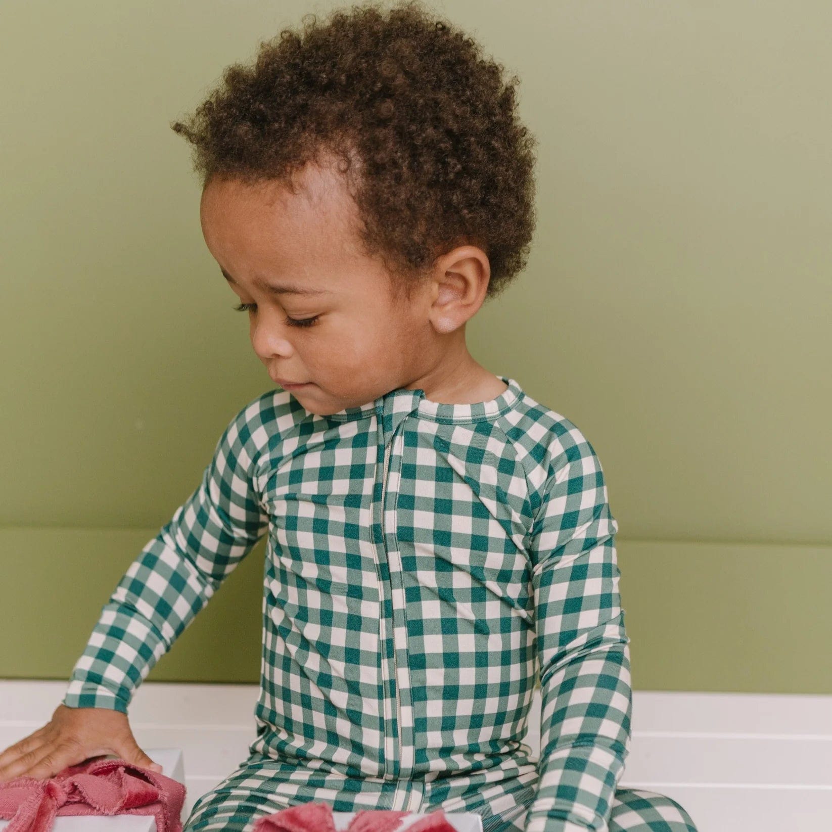Evergreen Gingham Zip Romper Brave Little Ones Lil Tulips