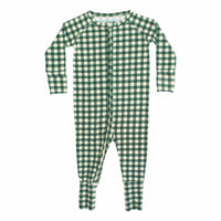 Evergreen Gingham Zip Romper - RELEASING Nov. 8th Brave Little Ones Lil Tulips