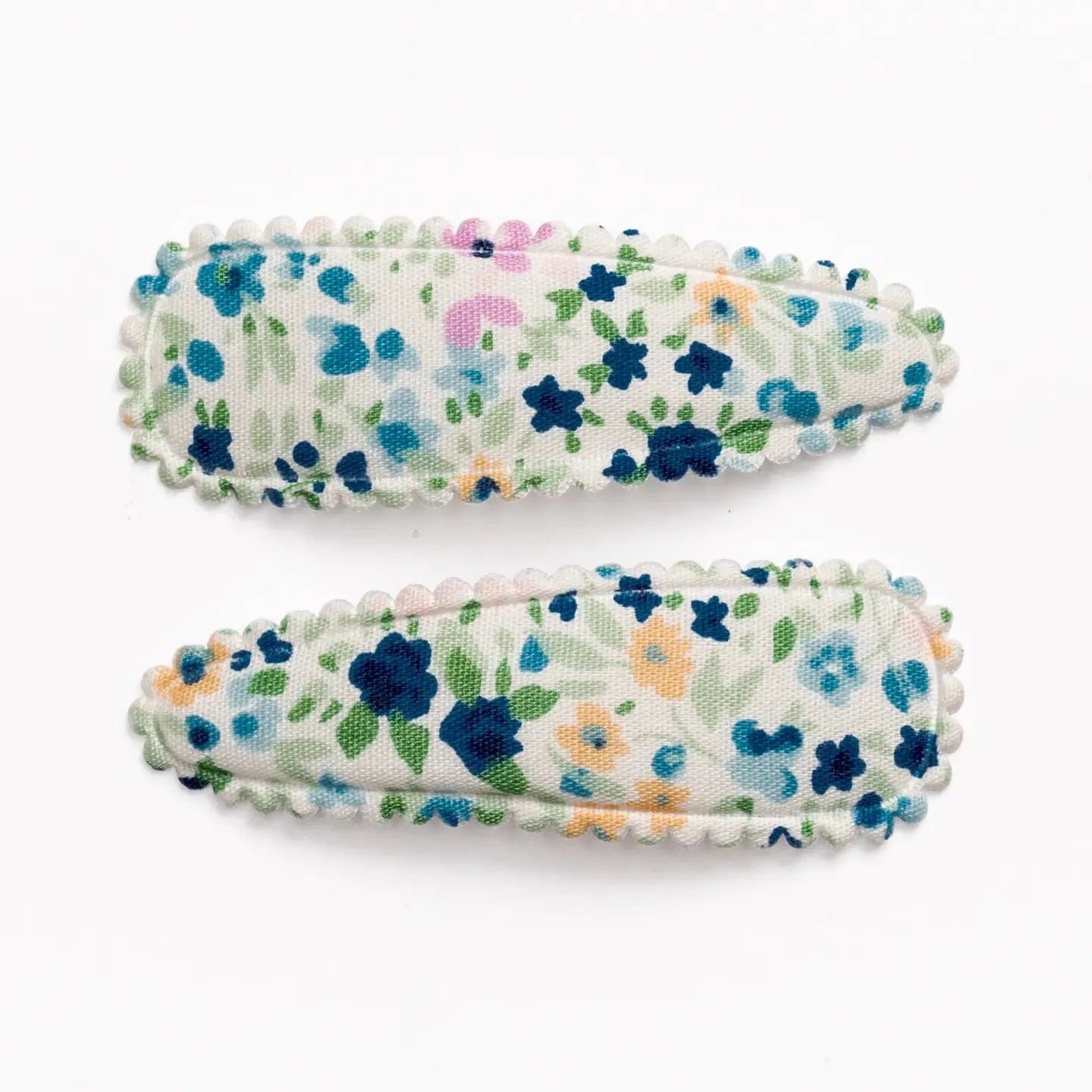 Fabric Hair Clips - Quincy Navy Blue Frankie & Claude buble Lil Tulips