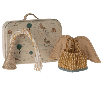 Fairy Clothes in Suitcase, Little Sister Mouse Maileg Lil Tulips