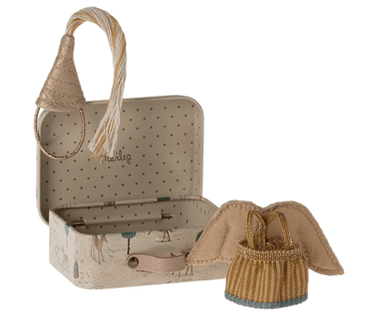 Fairy Clothes in Suitcase, Little Sister Mouse Maileg Lil Tulips