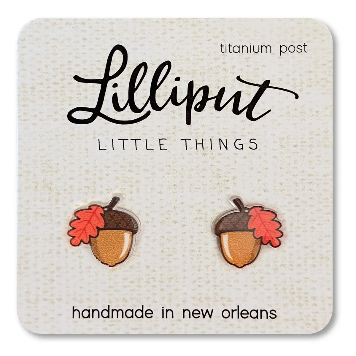 Fall Acorn Earrings Lilliput Little Things Lil Tulips