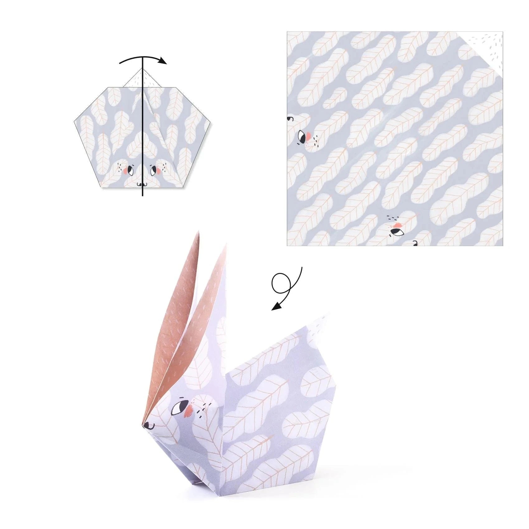 Family Origami Paper Craft Kit Djeco Lil Tulips