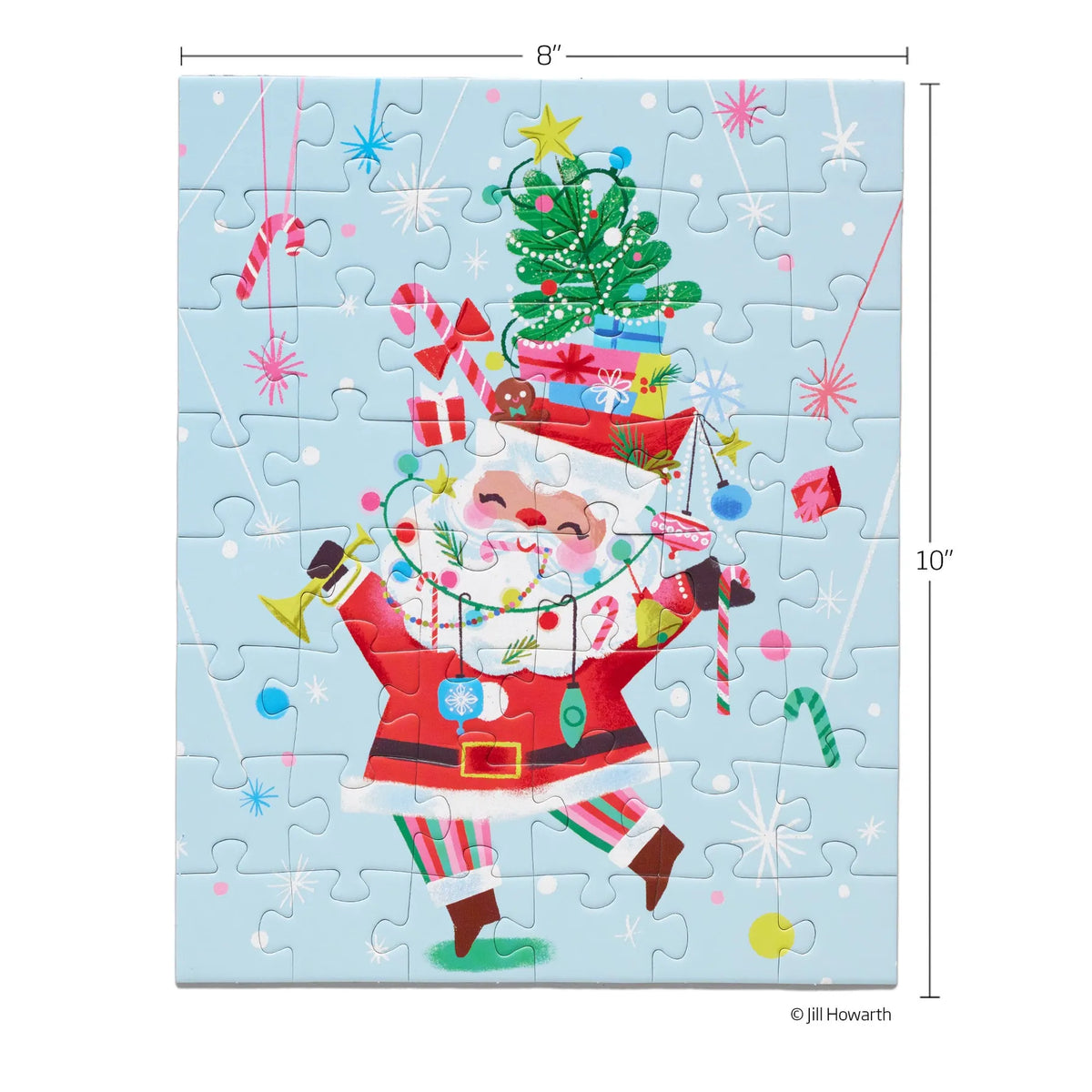 Fancy Pants Santa 48 Piece Christmas Puzzle Snax WerkShoppe Lil Tulips