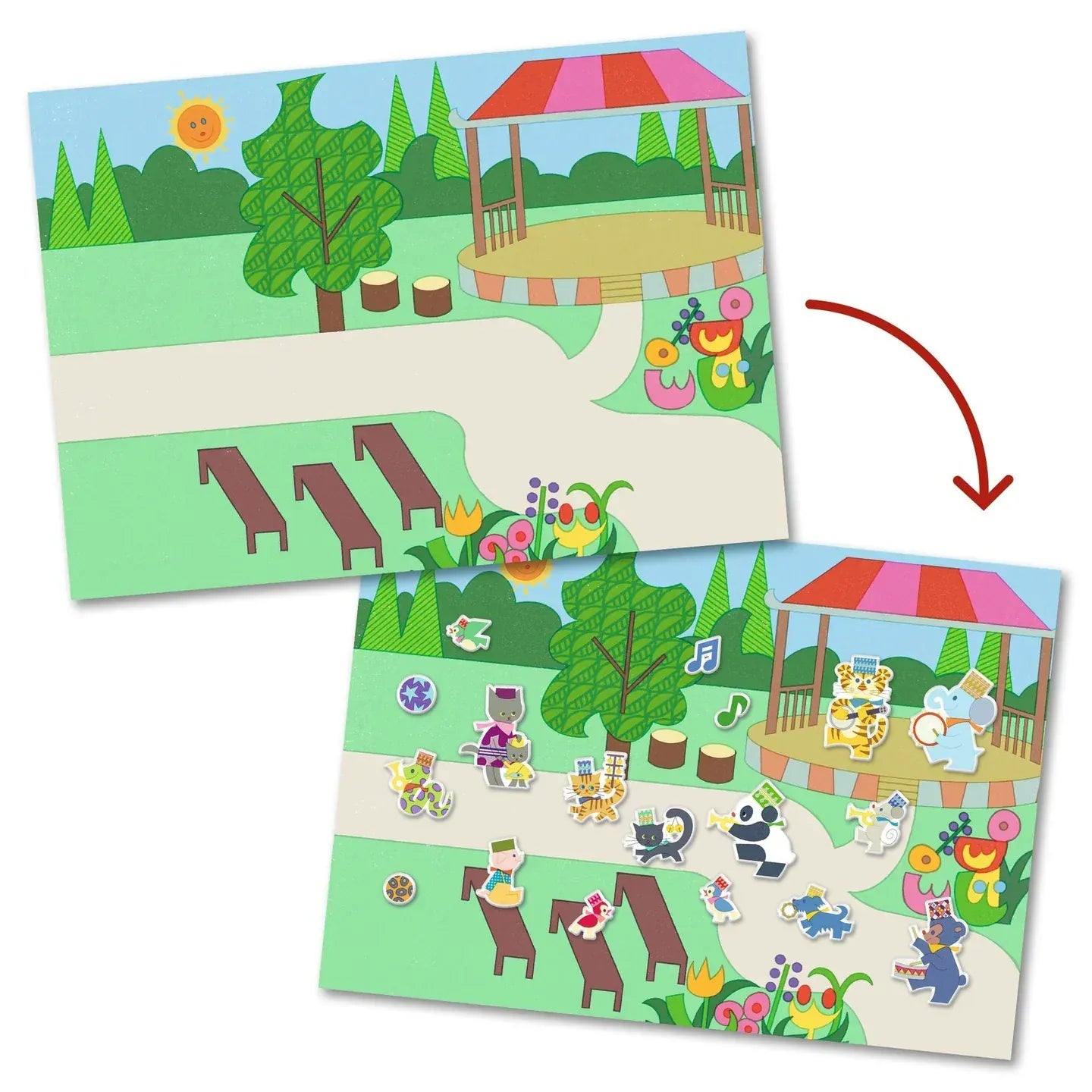 Fanfare Repositionable Stickers Djeco Lil Tulips