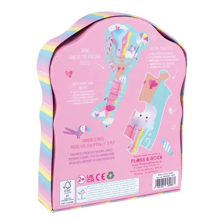 Fantasy 12pc Shaped Jigsaw with Shaped Box Floss and Rock Lil Tulips