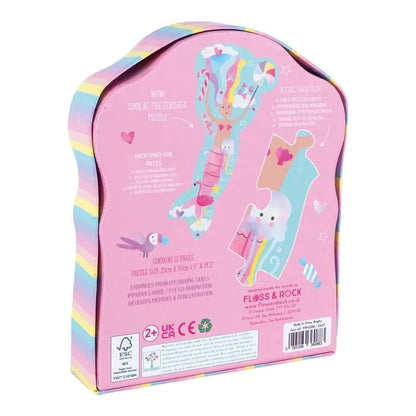 Fantasy 12pc Shaped Jigsaw with Shaped Box Floss and Rock Lil Tulips