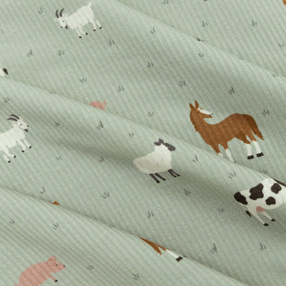 Farm Animals Small Ribbed Zip Romper Brave Little Ones Lil Tulips