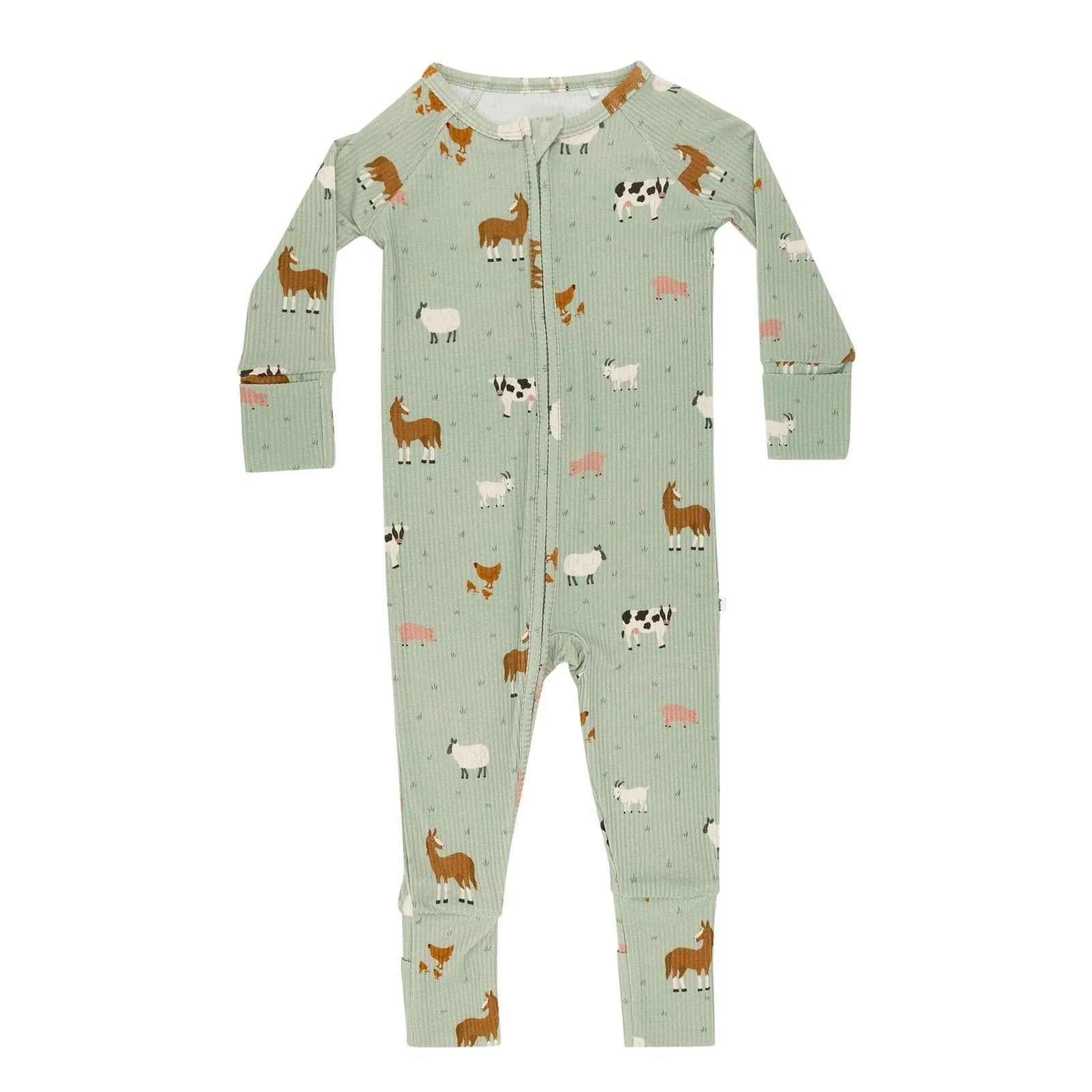 Farm Animals Small Ribbed Zip Romper Brave Little Ones Lil Tulips