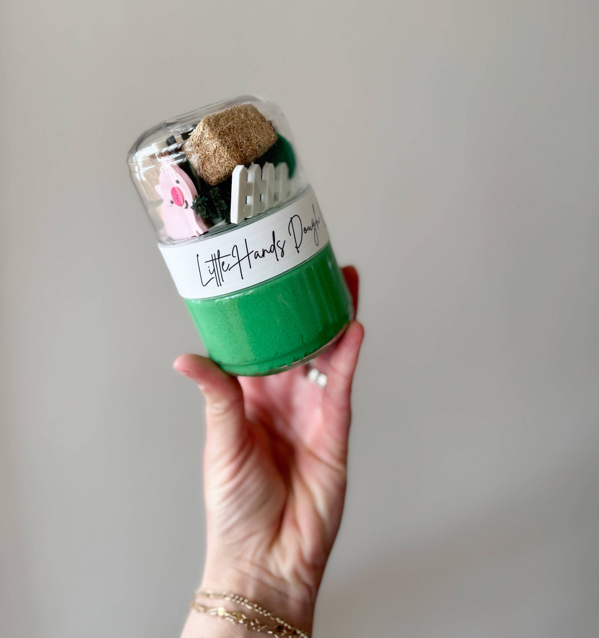 Farm Playdough To-Go Jar Little Hands Dough Co Lil Tulips