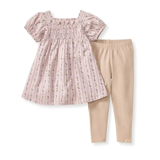 Farmhouse Floral Infant Tunic Set Burt's Bees Baby Lil Tulips