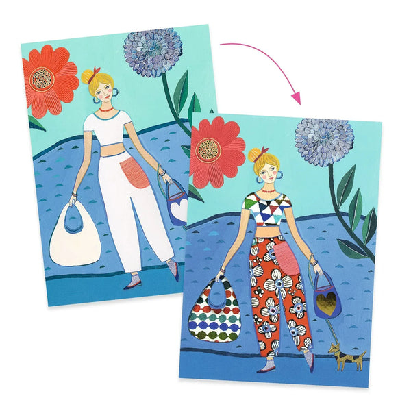 Fashion Magic Sticker Sheets Djeco Lil Tulips