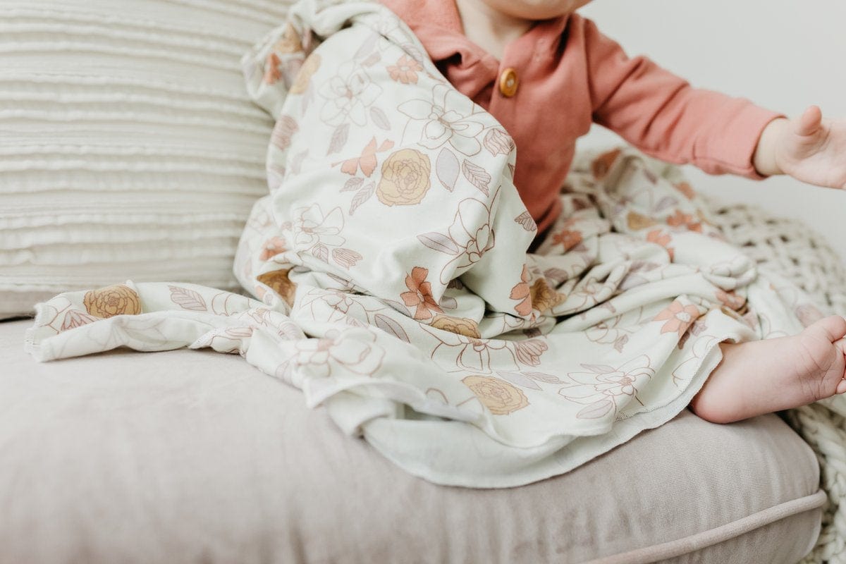 Ferra Knit Swaddle Blanket Copper Pearl Lil Tulips