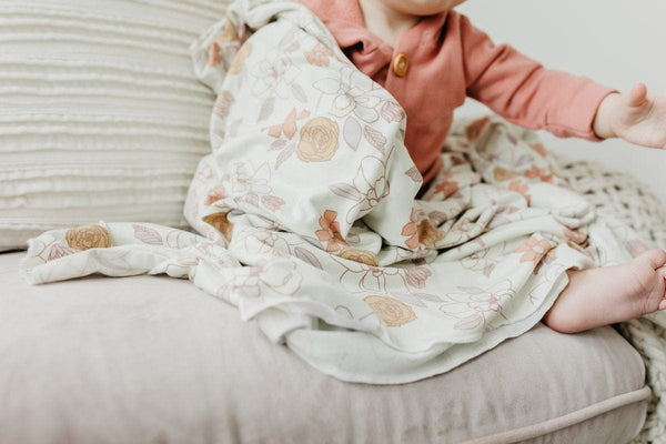 Ferra Knit Swaddle Blanket Copper Pearl Lil Tulips