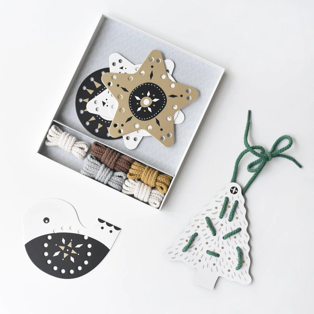 Festive Fun Lacing Ornaments Wee Gallery Lil Tulips