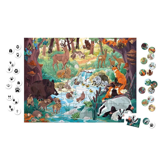Fingerprints Seek & Find Puzzle- 81 Pcs Janod Lil Tulips