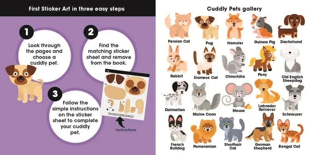 First Sticker Art: Cuddly Pets SourceBooks Lil Tulips