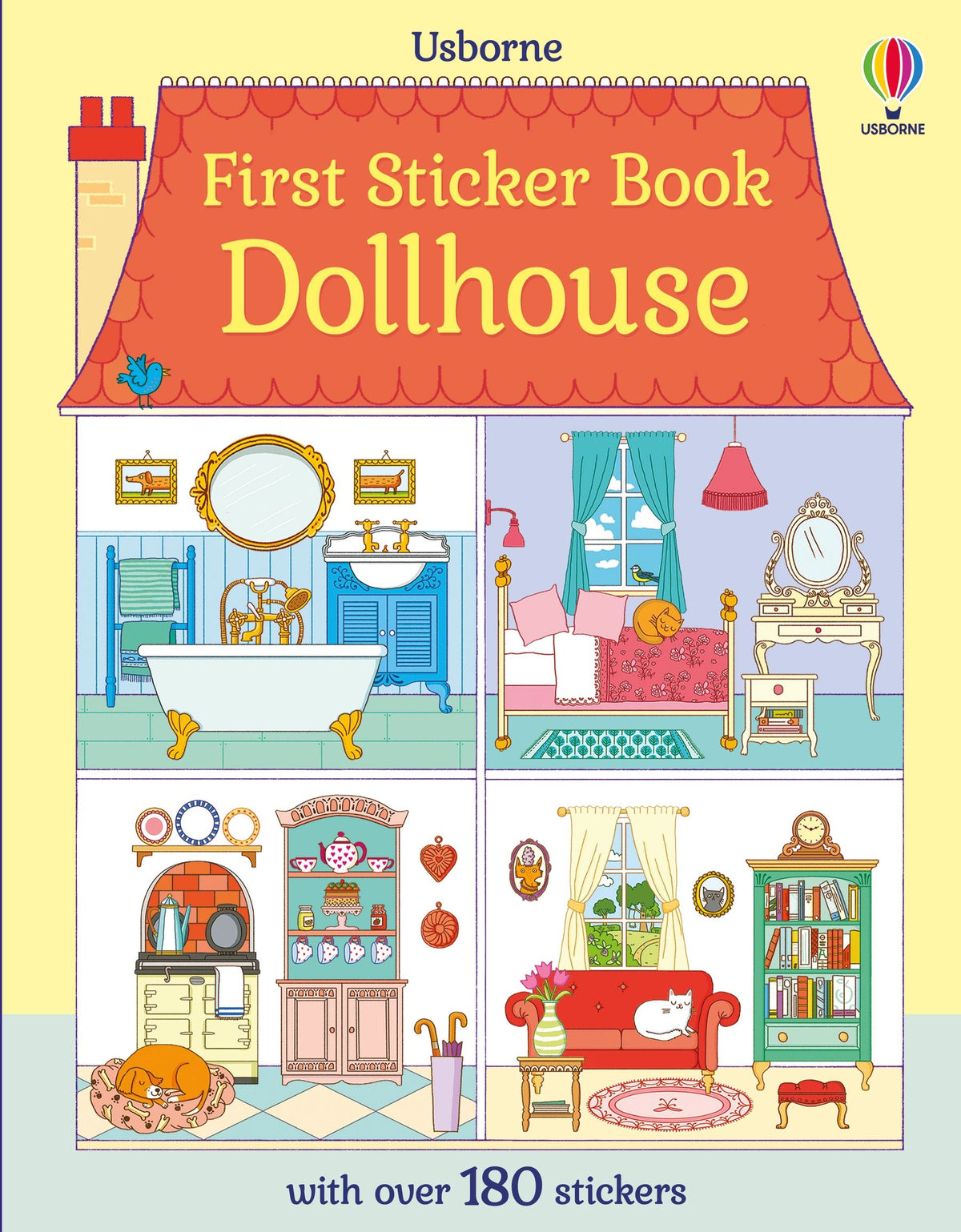 First Sticker Book Dollhouse — Usborne book cover