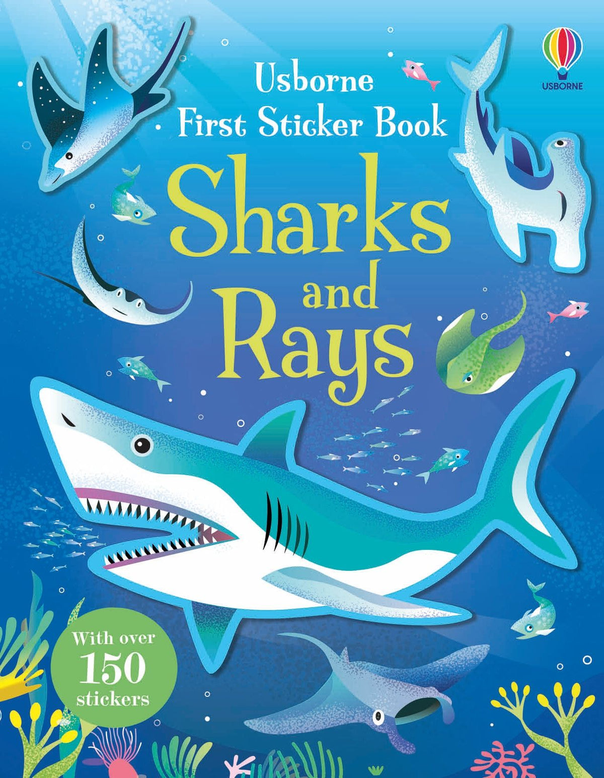 First Sticker Book Sharks and Rays — Usborne book cover