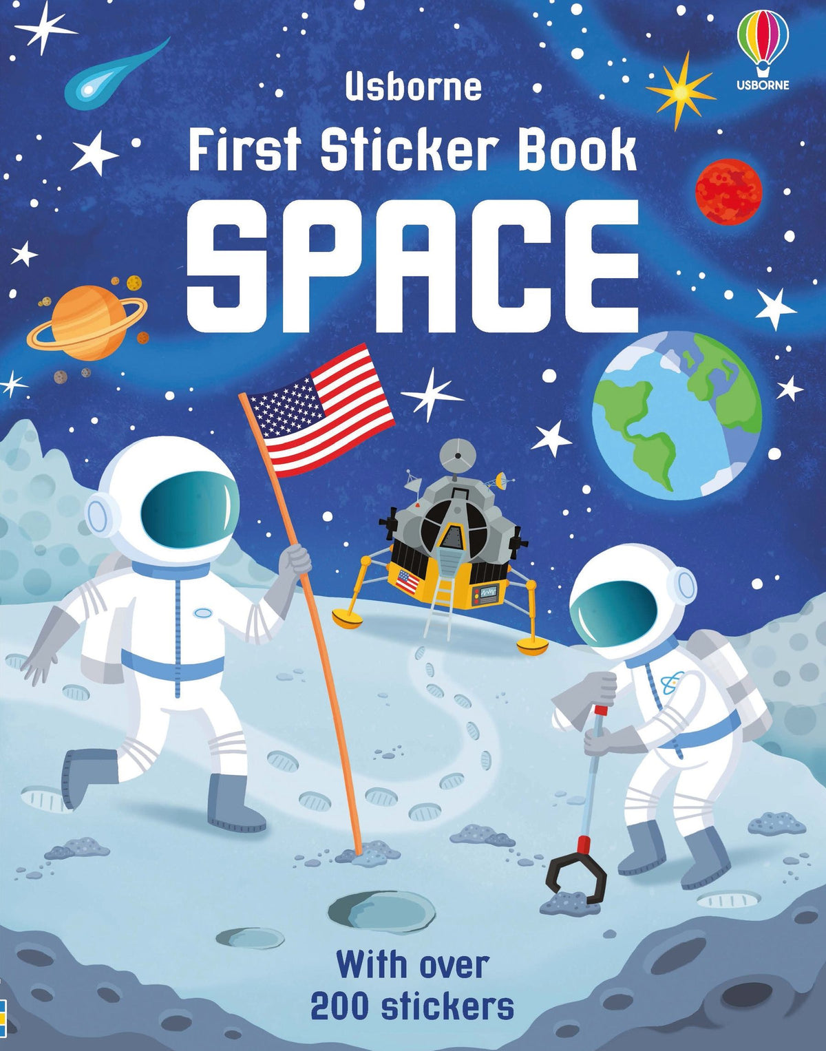 First Sticker Book Space — Usborne book cover