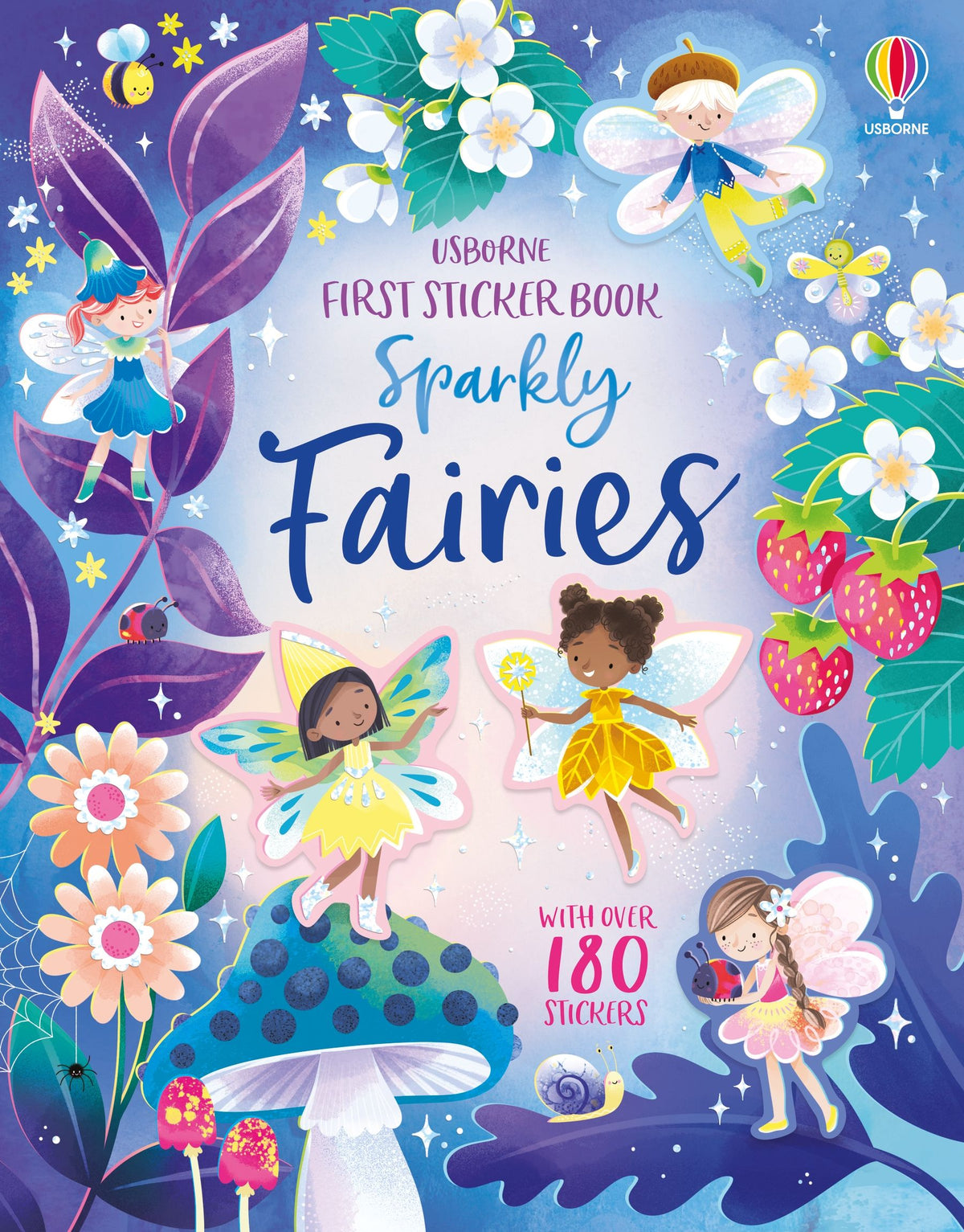 First Sticker Book Sparkly Fairies — Usborne book cover