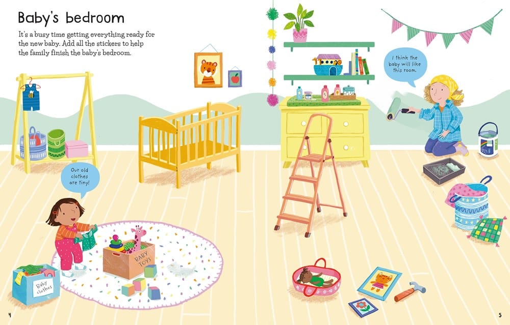 First Sticker Book the New Baby Harper Collins Childrens Lil Tulips