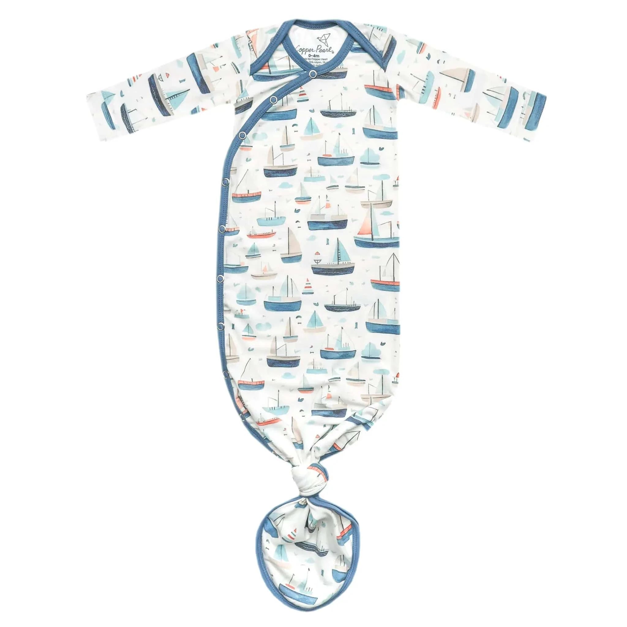 Fischer Newborn Knotted Gown Copper Pearl Lil Tulips