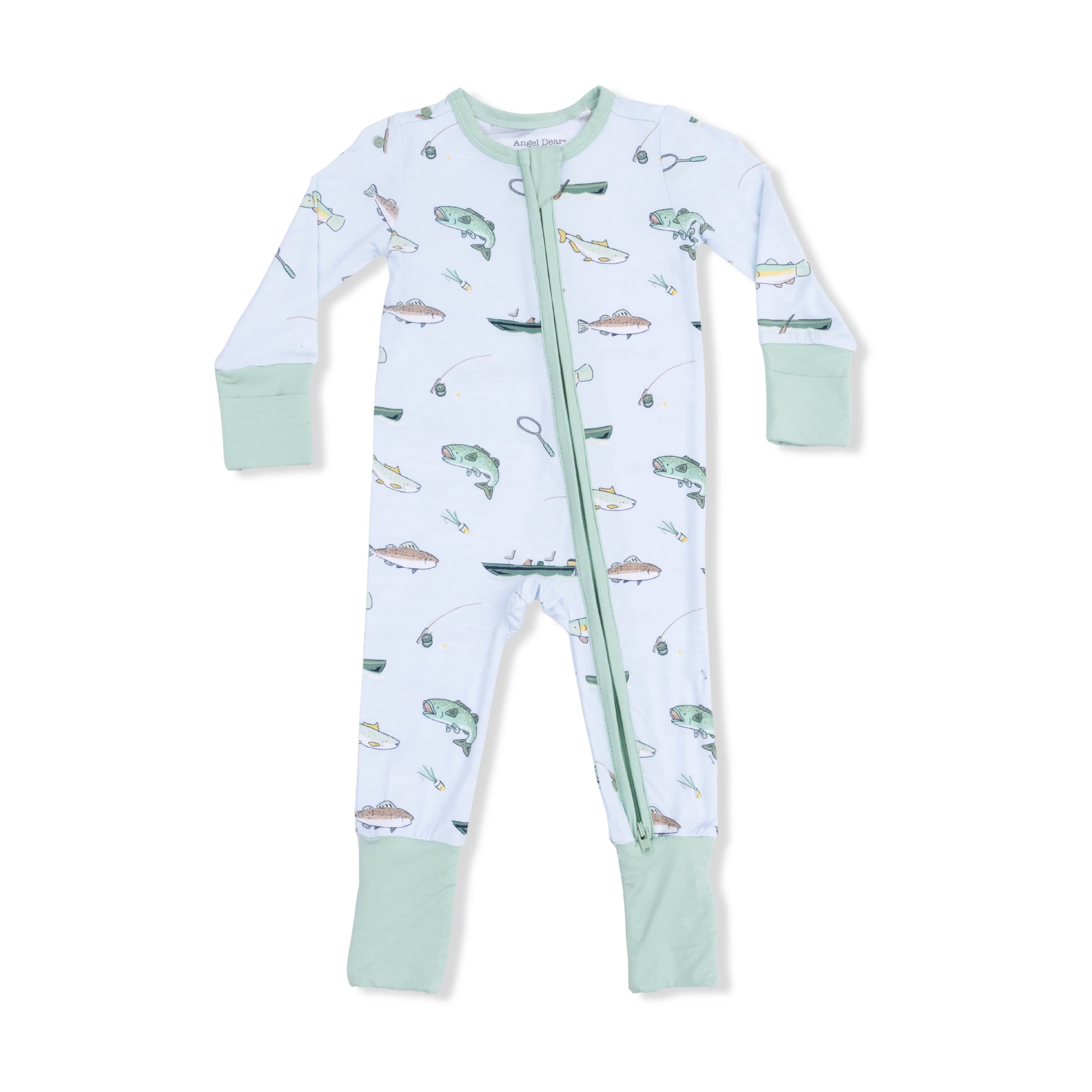 Fishing - 2 Way Zipper Romper Angel Dear Lil Tulips