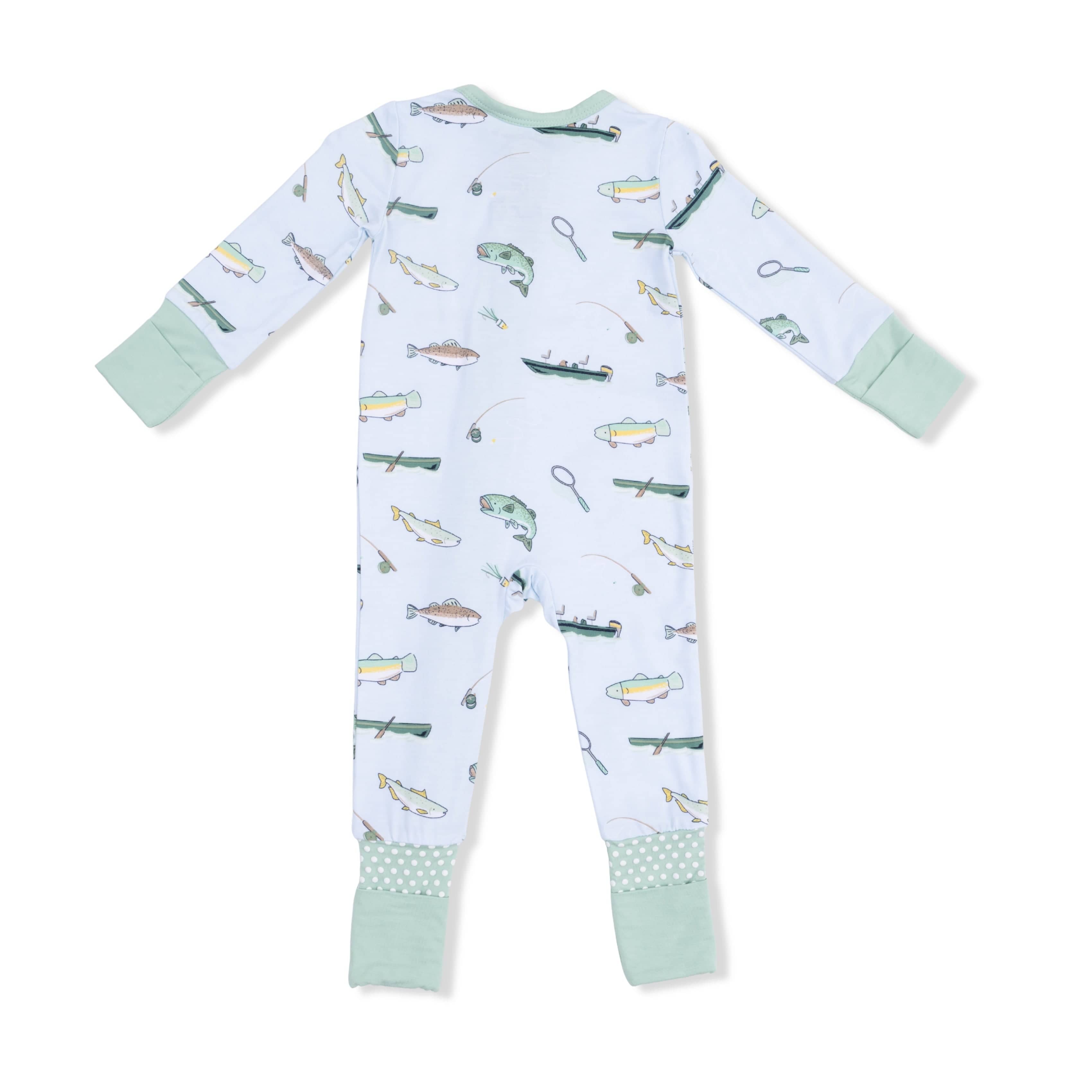 Fishing - 2 Way Zipper Romper Angel Dear Lil Tulips