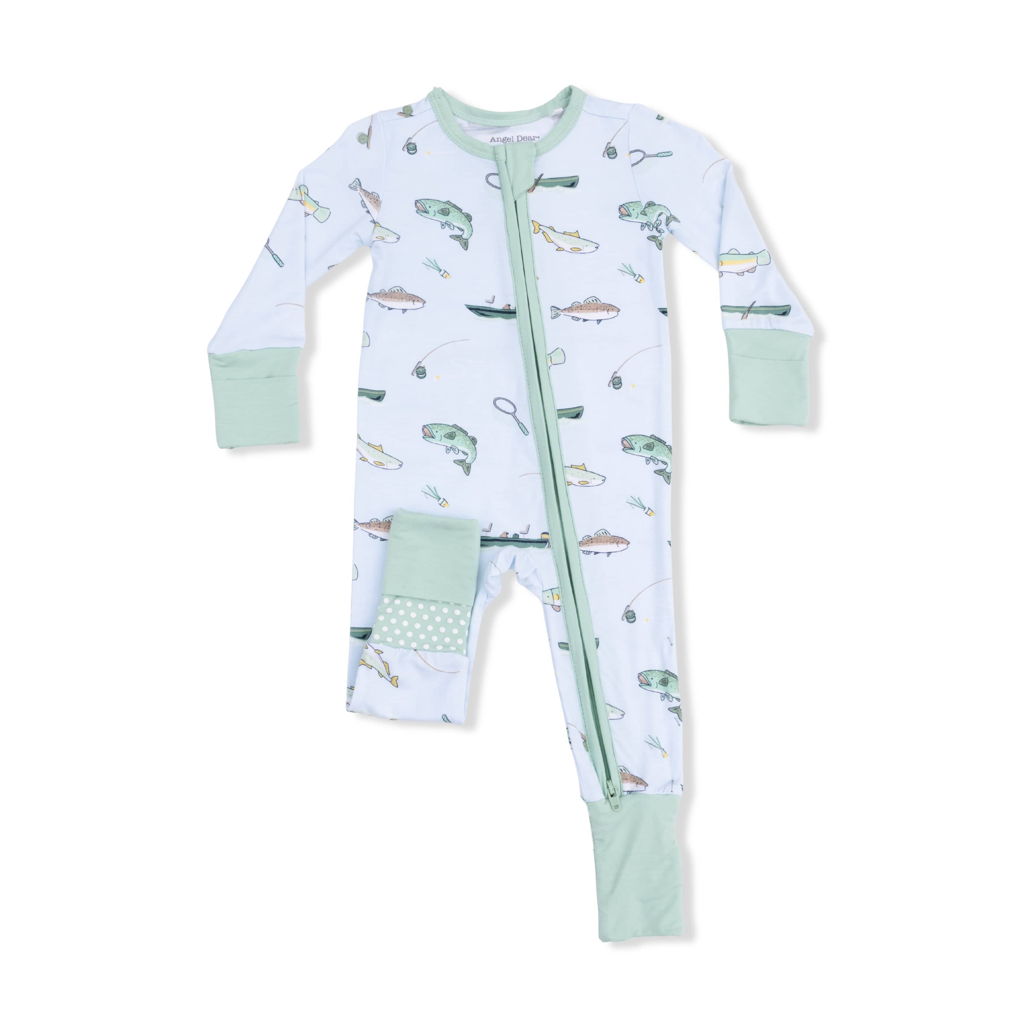 Fishing - 2 Way Zipper Romper Angel Dear Lil Tulips