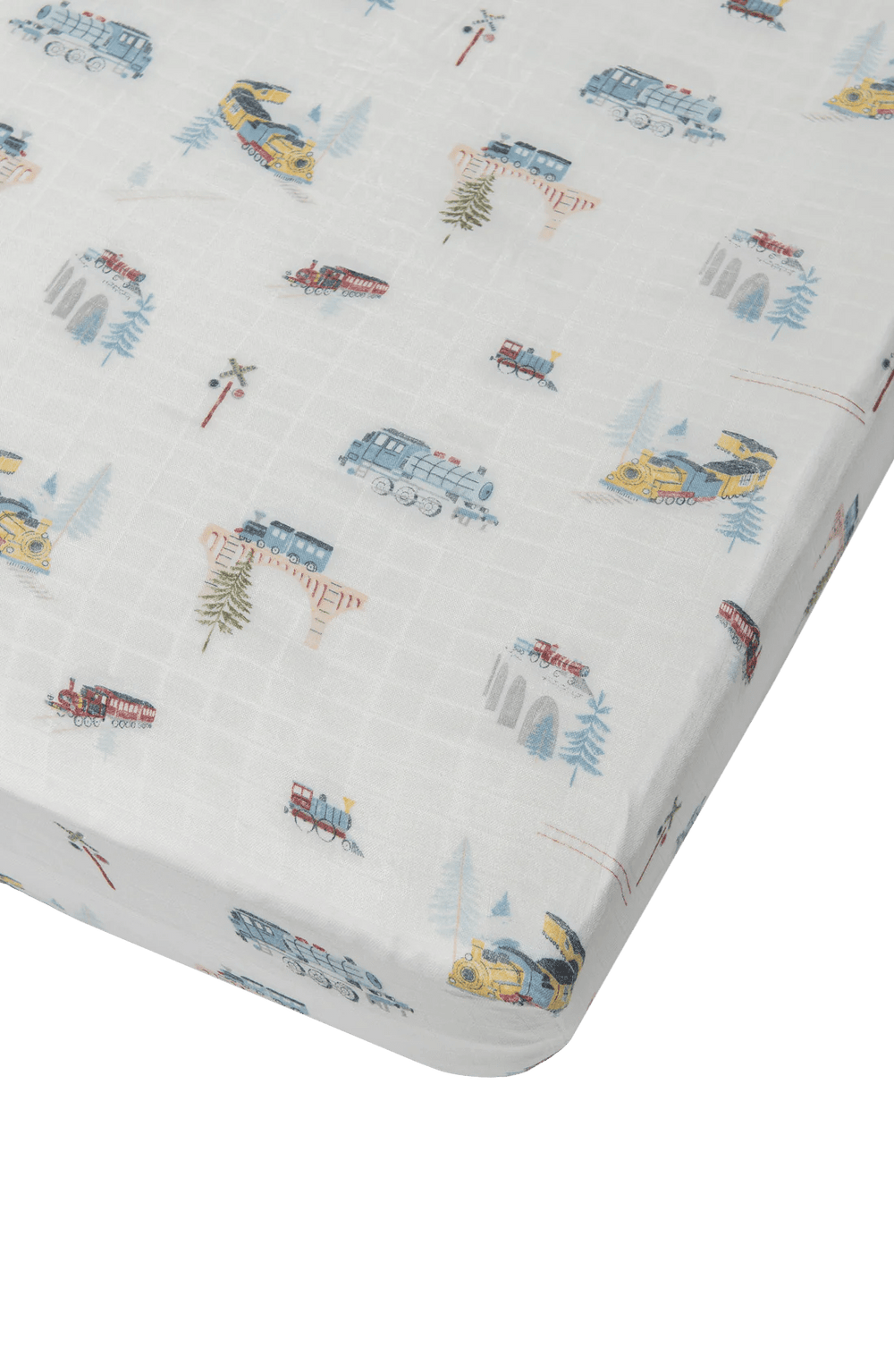 Fitted Crib Sheet - All Aboard LouLou Lollipop Lil Tulips
