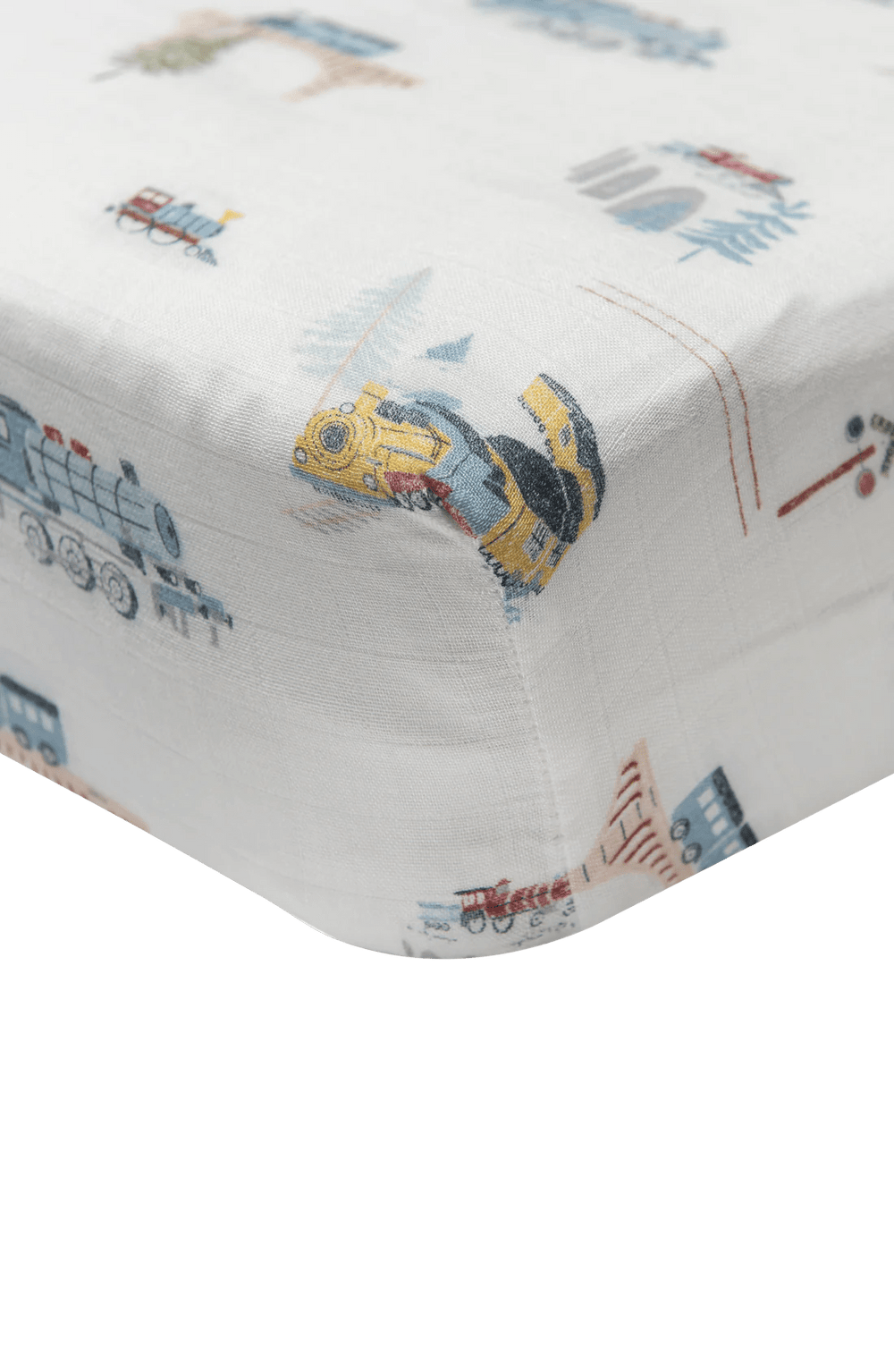 Fitted Crib Sheet - All Aboard LouLou Lollipop Lil Tulips