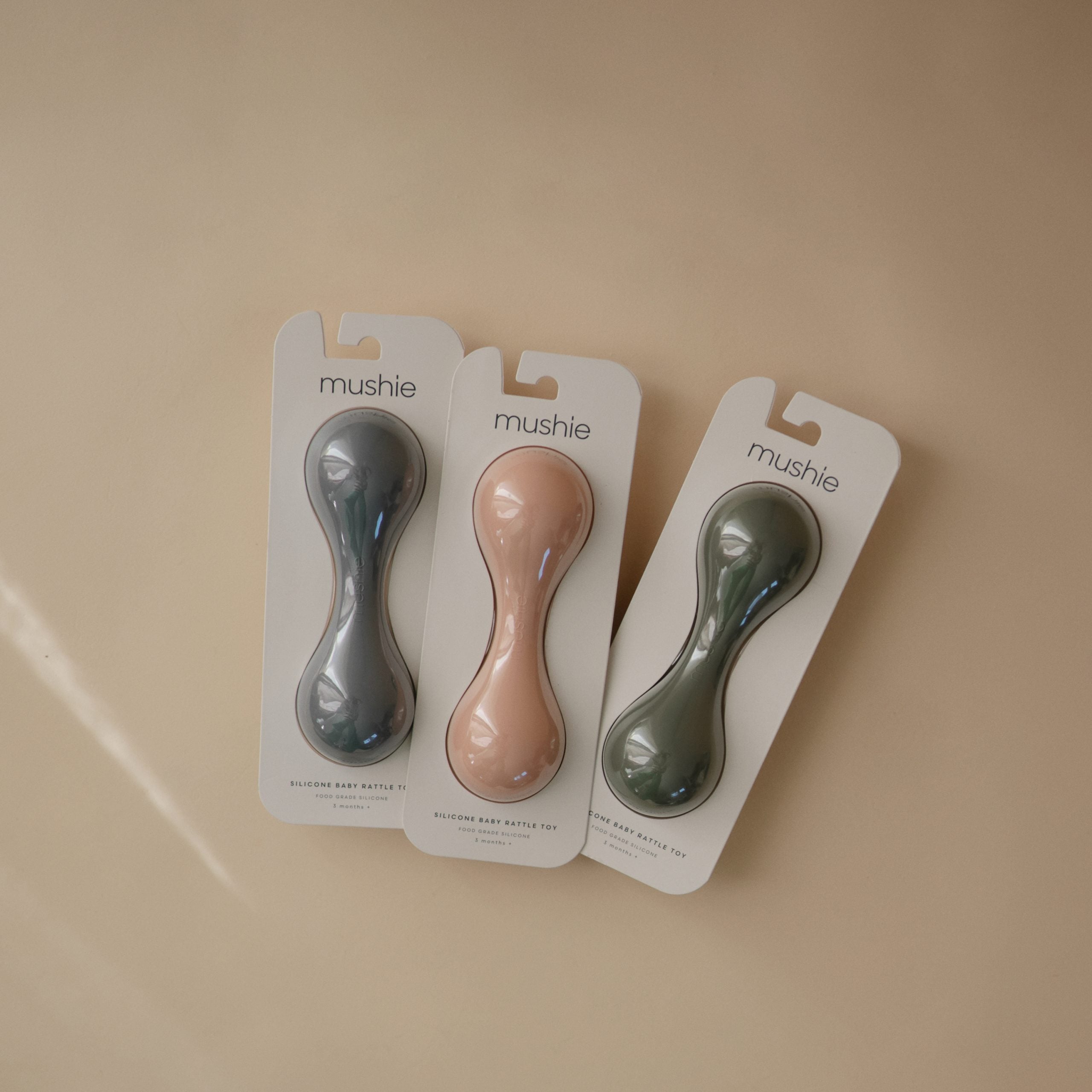 Silicone Baby Rattle Toy (Blush)