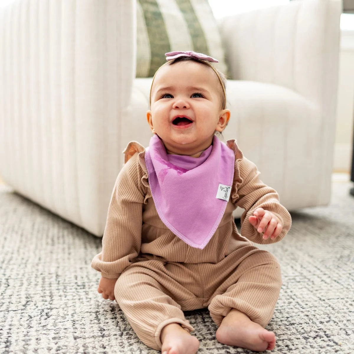 Flora Bandana Bib Set Copper Pearl Lil Tulips