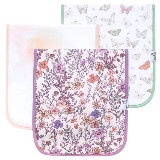 Flora Burp Cloth Set Copper Pearl Lil Tulips