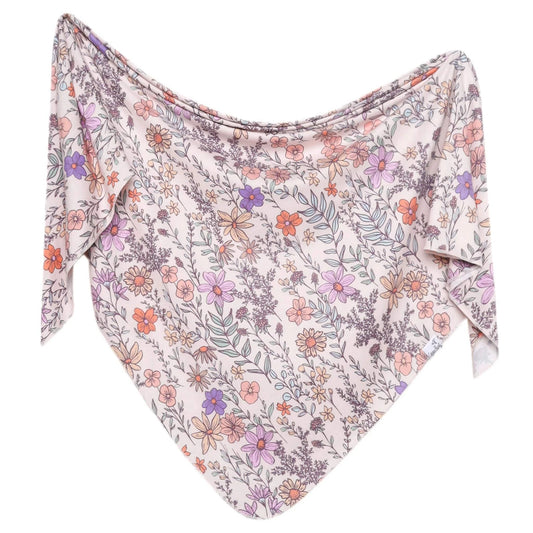 Flora Knit Swaddle Blanket Copper Pearl Lil Tulips