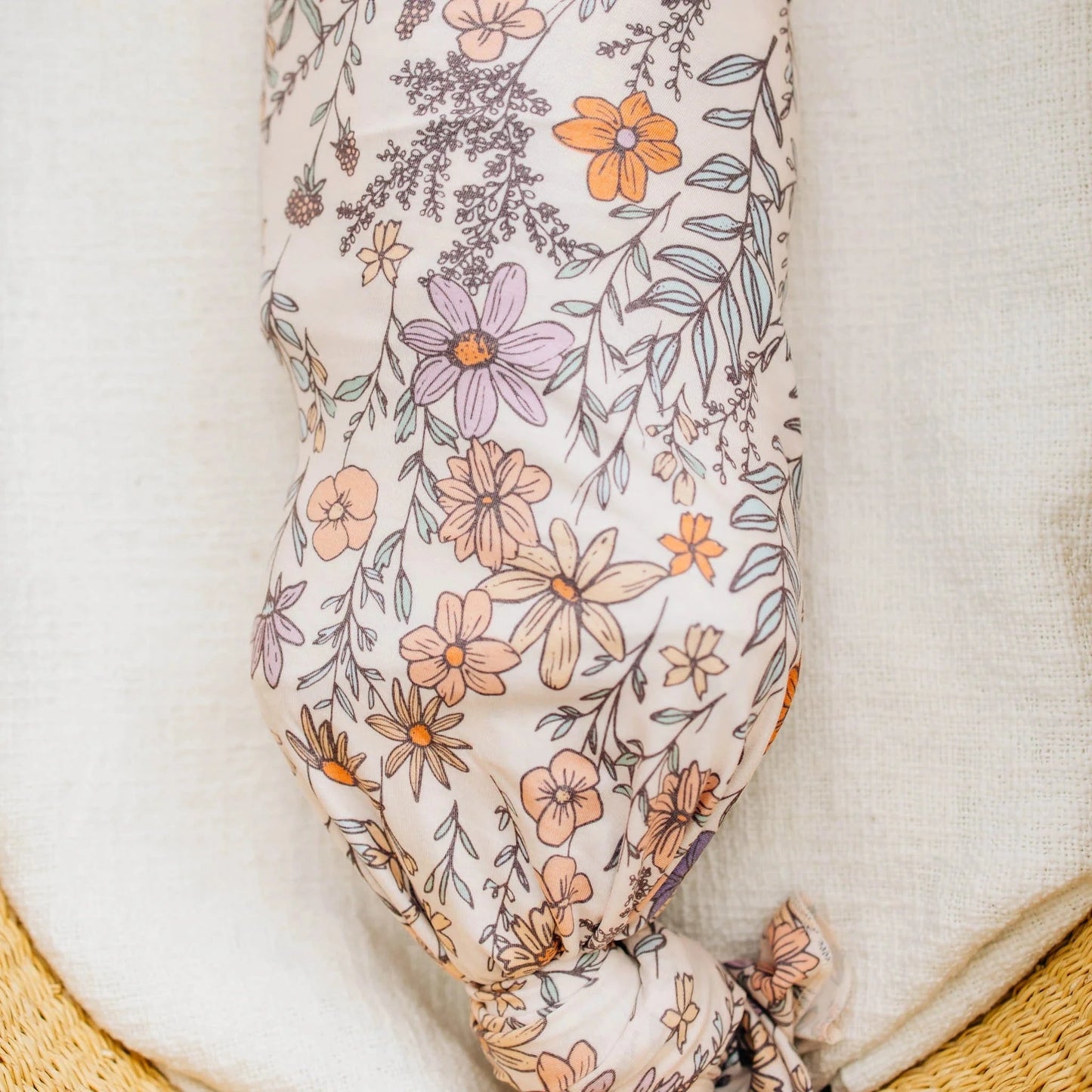 Flora Knit Swaddle Blanket Copper Pearl Lil Tulips