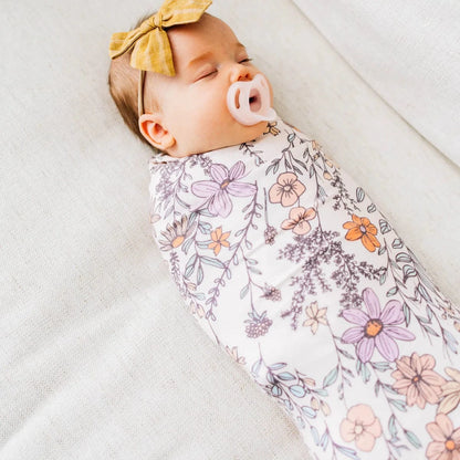 Flora Knit Swaddle Blanket Copper Pearl Lil Tulips