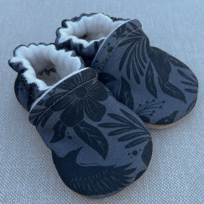 Floral Crow Black Damask Snow + Arrow Lil Tulips