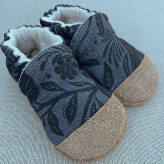 Floral Crow Black Damask Snow + Arrow Lil Tulips