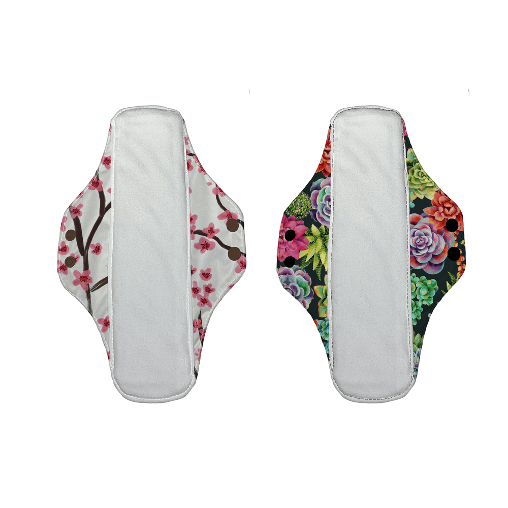 Floral Organic Cotton Menstrual Pad - 2 Pack Thirsties Lil Tulips
