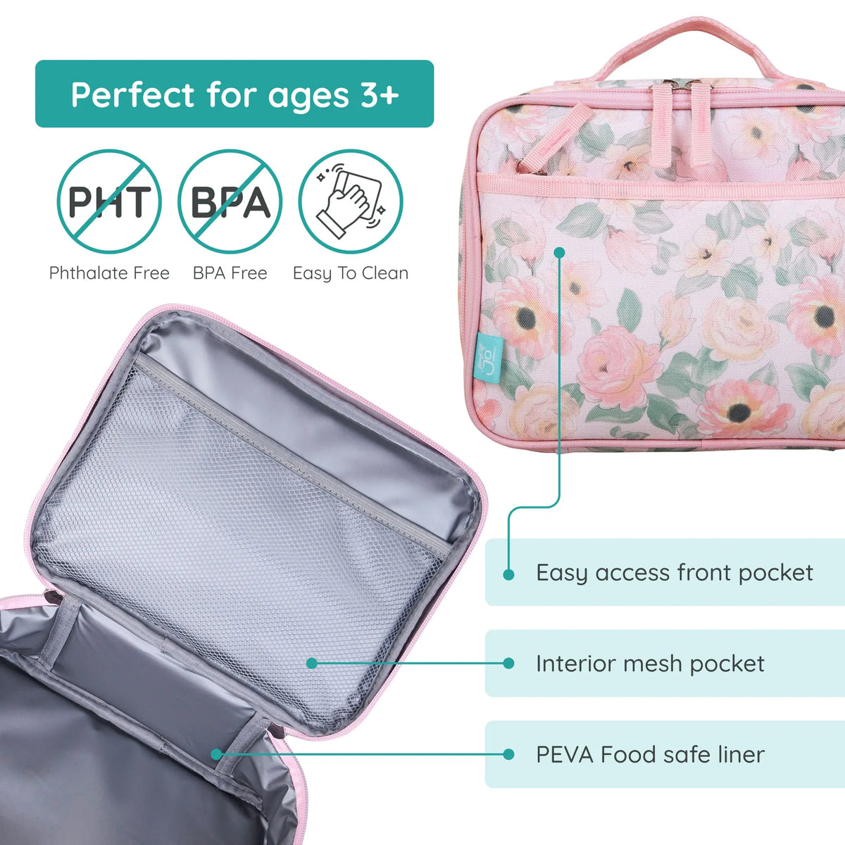 Floral Watercolor Lunch Box Wildkin Lil Tulips