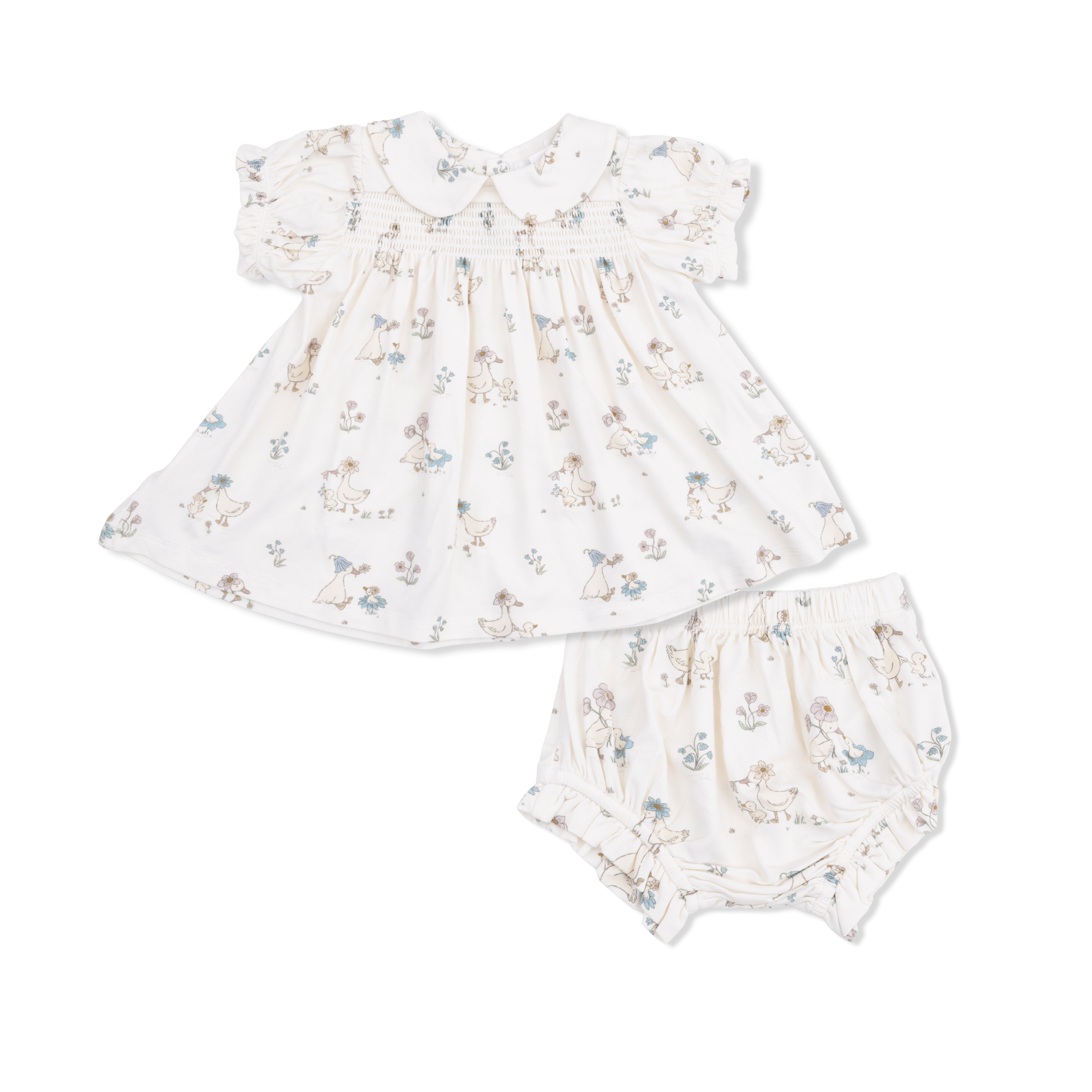Flower Ducklings - Smocked Dress Set Angel Dear Lil Tulips
