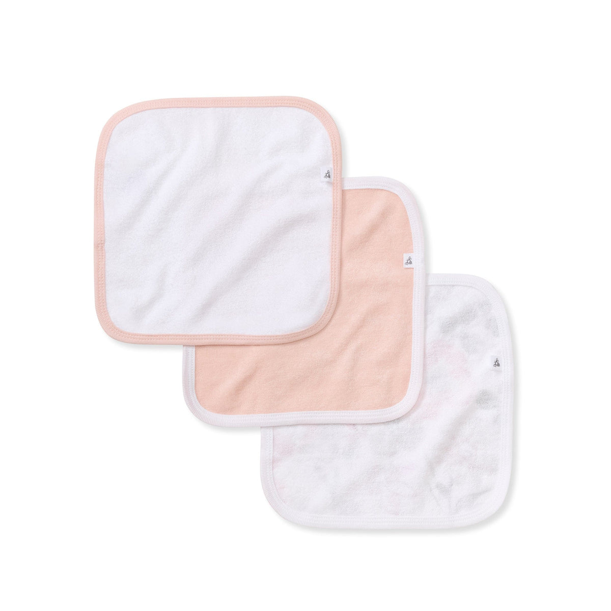 Flower Meadow Organic Cotton Knit Terry Washcloths Pack of 3 Burt's Bees Baby Lil Tulips