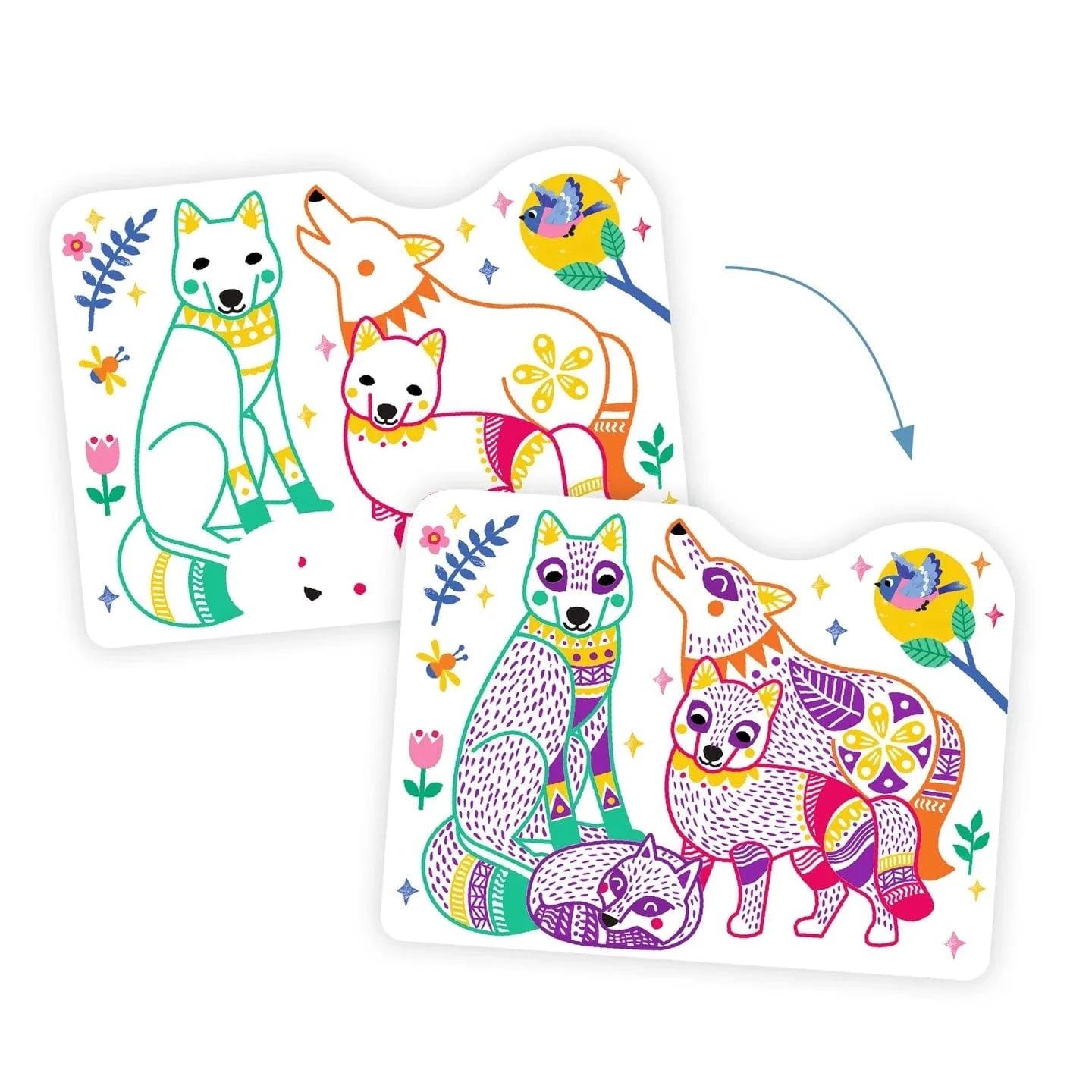 Forest Families Color Reveal Set Djeco Lil Tulips