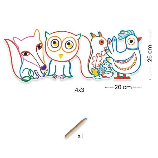 Forest Friends Coloring Kit Djeco Lil Tulips