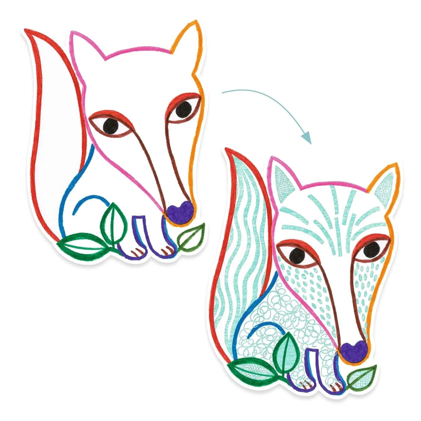 Forest Friends Coloring Kit Djeco Lil Tulips